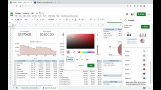 How to change colors - Google Sheets