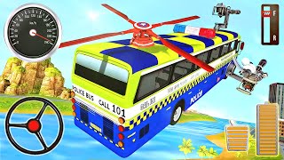 Flying Police Bus Game - Emergency Public Transport Simulator 2021 | Android Gameplay screenshot 3
