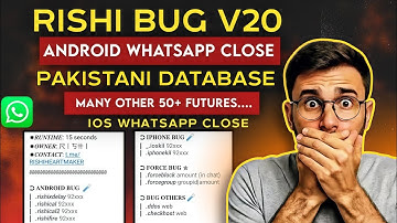 Rishi Bug V20 Full Heavy Free | Whatsapp Bug Bot Free 100% | Bug Bot 