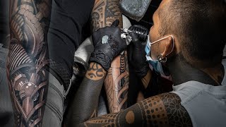 BOGZIFIED | Biomechanical Tattoo | Free Hand | Time-Lapse screenshot 5