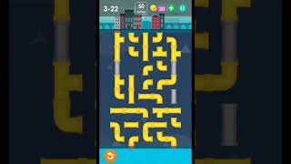 Smart puzzles pipes extra level 22 #how to solve pipes level (3-22)