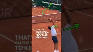 Roger Federer kick serve key