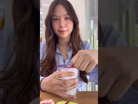make a pretty summer drink with me ASMR 🥭 korean convenience store drinks #ASMR #shorts