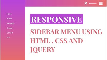 How to Create Responsive Sidebar Menu Using Html CSS & jquery | Dashboard Sidebar Menu