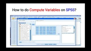 How to do Compute sub factors of Variables on SPSS? (In English 2022)