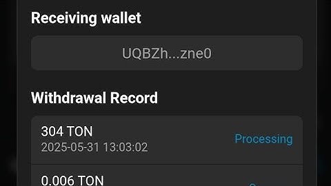 TON Mine App Withdrawal | Telegram bot