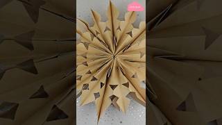DIY ⭐️ Christmas Star with Paper Bags Christmas Ornament Home Decorations #Short #Diy  #Paperart