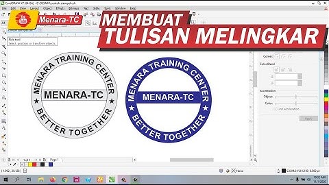 Cara Membuat Tulisan Atau Teks Melingkar di Corel Draw Untuk Stempel