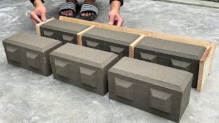 I Create Multiple Cement Lego Bricks From Pallets At Once  Bricks With Joints Without Grout