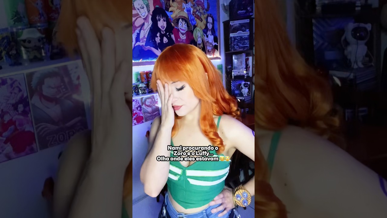 Nami procurando o Zoro e o Luffy! E olha onde eles estavam… One Piece cosplay - Personagem Vivo