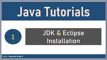Java Tutorials : Installing JDK and Eclipse IDE #1