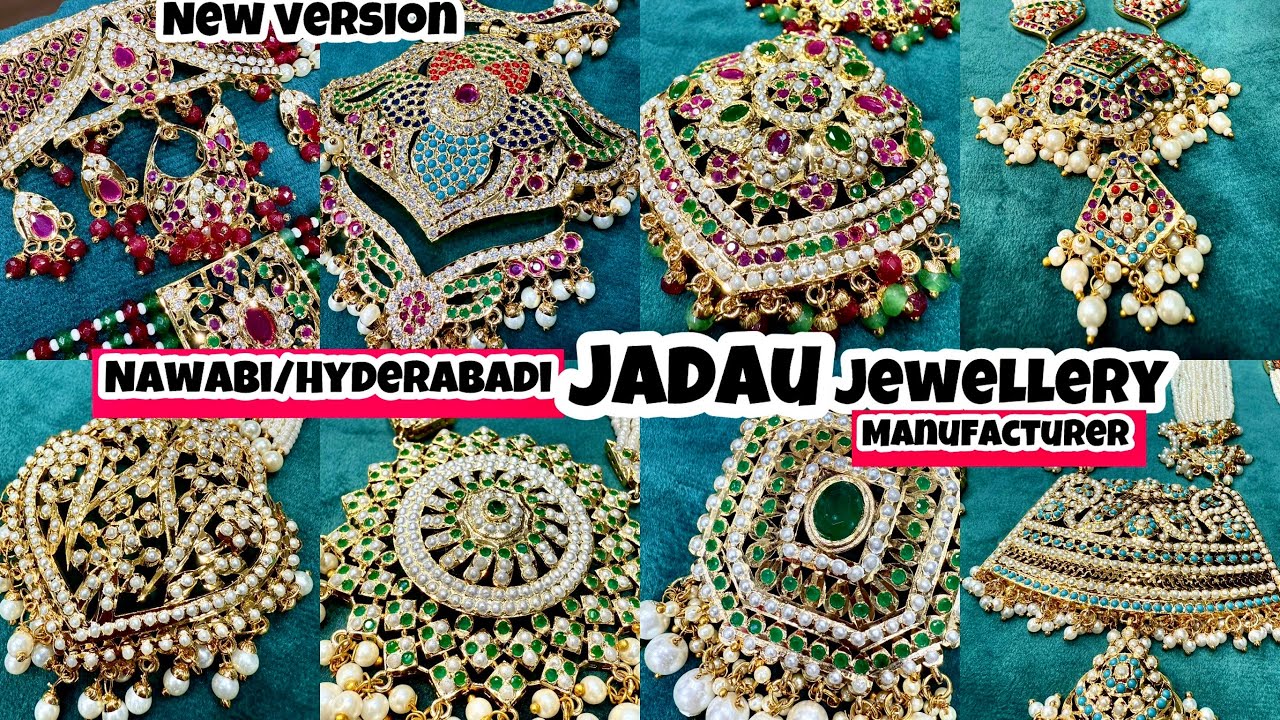 Hyderabadi Jadau Jewellery Wholesale Market in Delhi |Premium Jadau Necklaceset, Pendant, Tikka,Ring