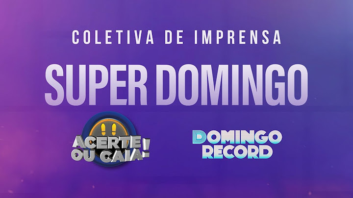 Assista à íntegra da coletiva de imprensa do Super Domingo da RECORD