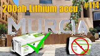 NIEUWE 200AH LITHIUM ACCU IN DE CAMPER PLAATSEN IN MURCIA SPANJE#114