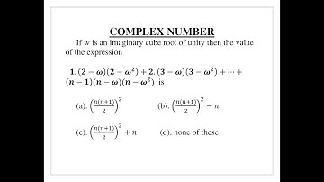 Q45-w is an imaginary cube root of unity 1.(2 - w)(2 - w2)+2.(3 -w)(3-w2)+•••+(n - 1)(n - w)(n - w2)
