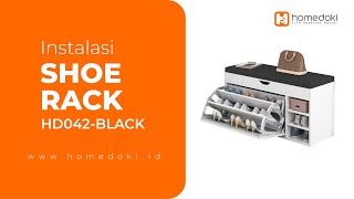 Pemasangan HD042-BLACK Rak Sepatu screenshot 2
