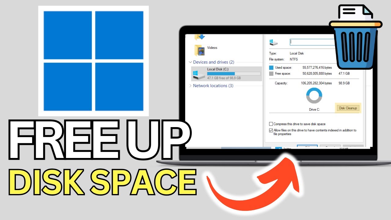 How To Free Up Disk Space On Windows - YouTube