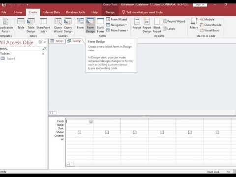 Microsoft Access blank database features pt 2 - YouTube