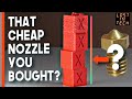 Cheap 3d printer nozzles terrible or surprising results  nozzles part 2