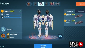 WAR ROBOTS LIVE STREAM MK3 SERAPH NEW META? #WARROBOTS