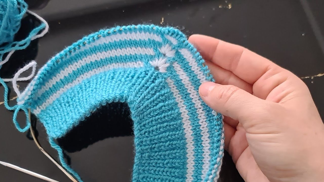 Подошва бесшовная 💙Легкие женские носки спицами пошагово ✅️