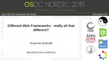 Susanne Schmidt - Different Web Frameworks - really all that different?