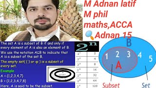 What is a Subset? | Don't Memorise .adnan 15 |#1