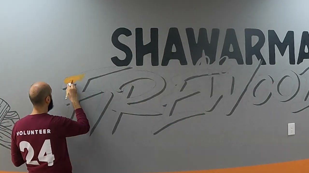 Shawarma Way Lettering Mural