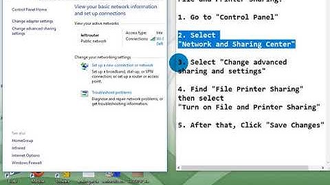 Steps on How to configure File and Printer Sharing
