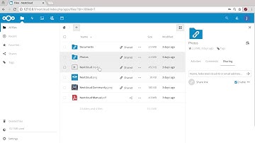 Nextcloud 14 teaser - installing the right-click menu