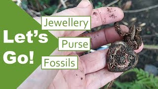 Mudlarking river beaches - Finding  jewellery, fossils, purse and more!