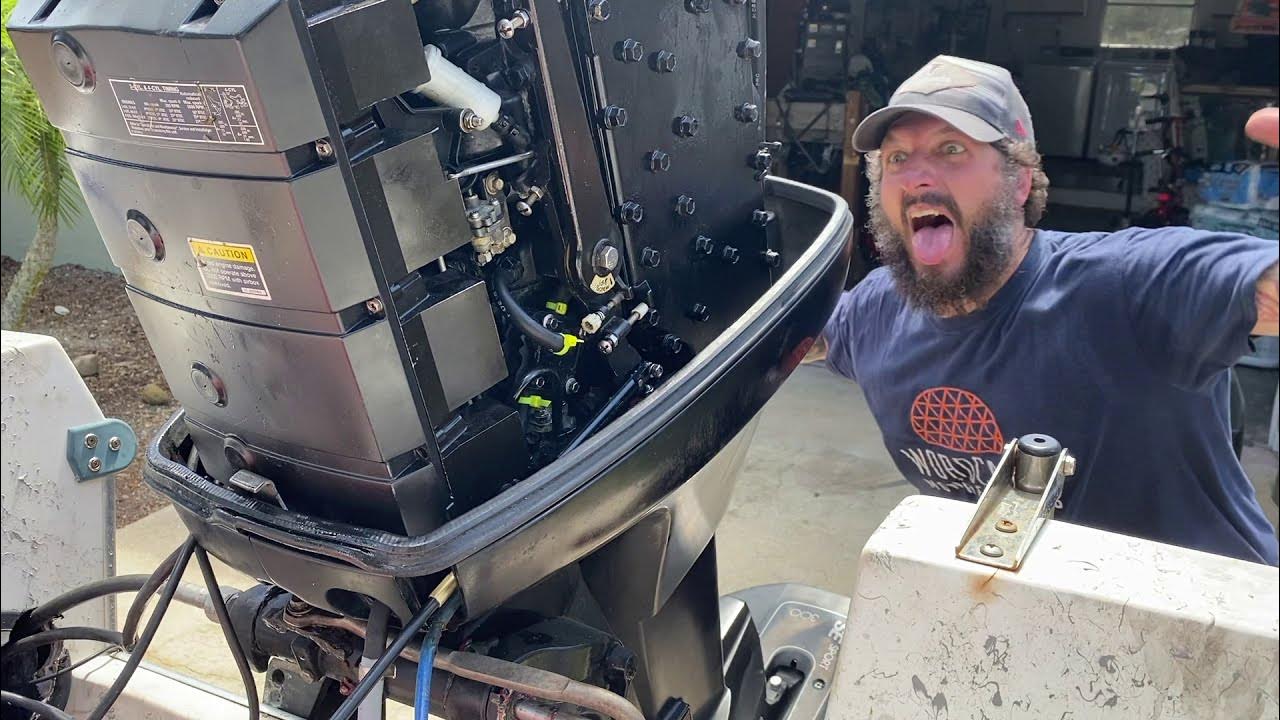 Installing a New Throttle Cable to Control Box on Mercury Outboard 115hp 2 Stroke Engine YouTube