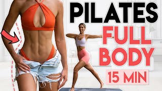 Full Body Pilates Fat Burn Lose Fat Tighten 15 Min Workout