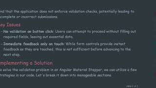 How to Ensure Validation at Each Step in Angular Material Stepper
