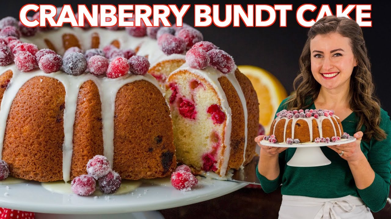 Cranberry Orange Christmas Pound Cake