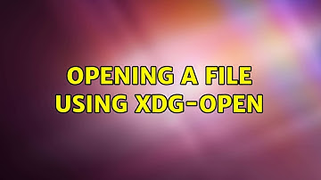 Ubuntu: Opening a file using xdg-open