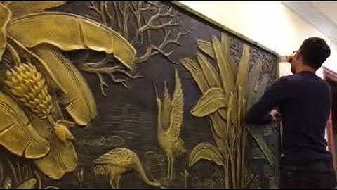 Lắp đặt phù điêu composite - Điêu khắc 360