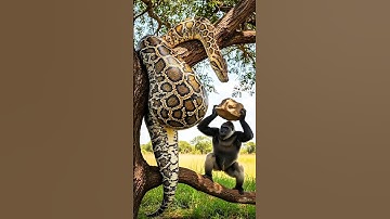 🦍Gorilla’s Rage: Father Battles Giant Python to Save His Child #animals #rescue #snake #wildlife