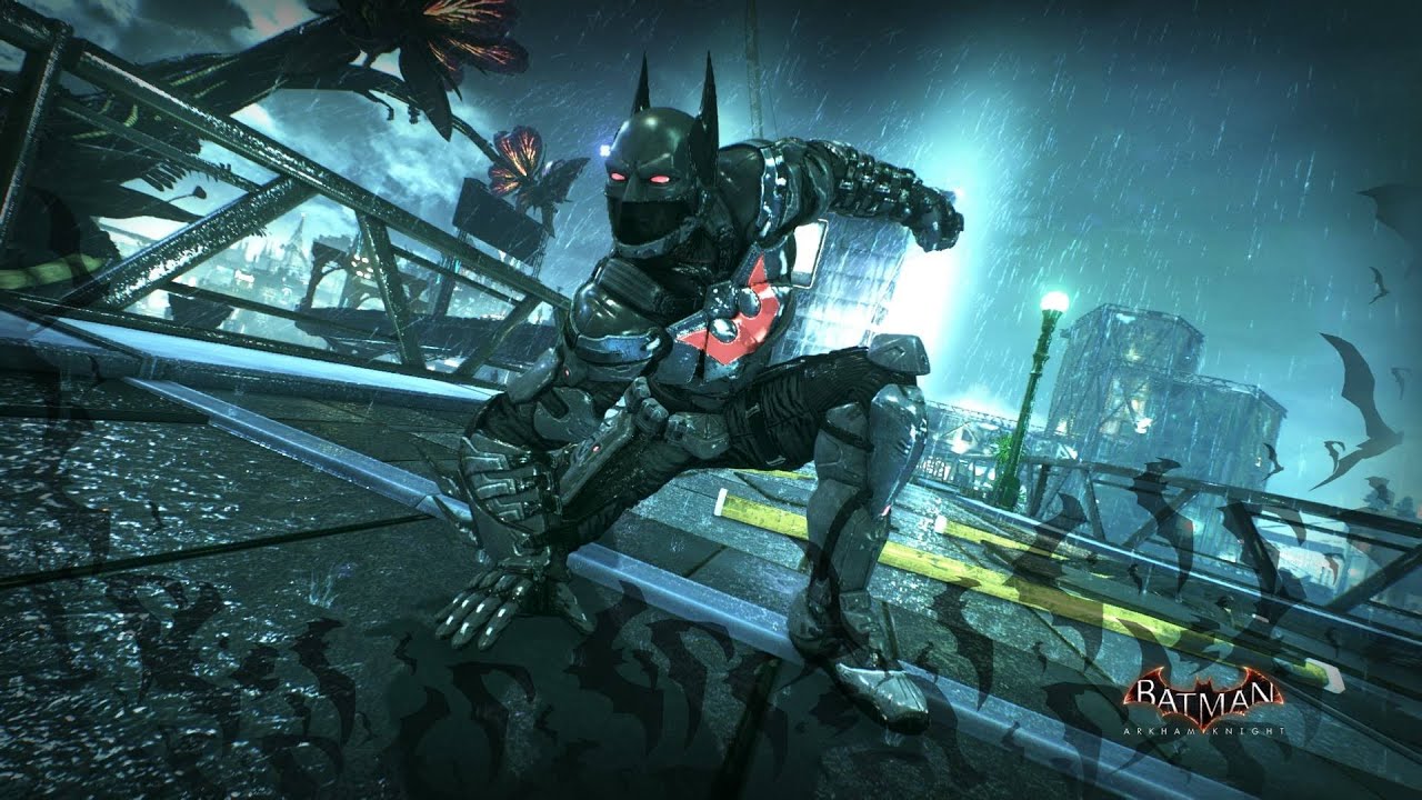 Batman Arkham Knight: Batman Beyond Skin Gameplay (PS4) - YouTube