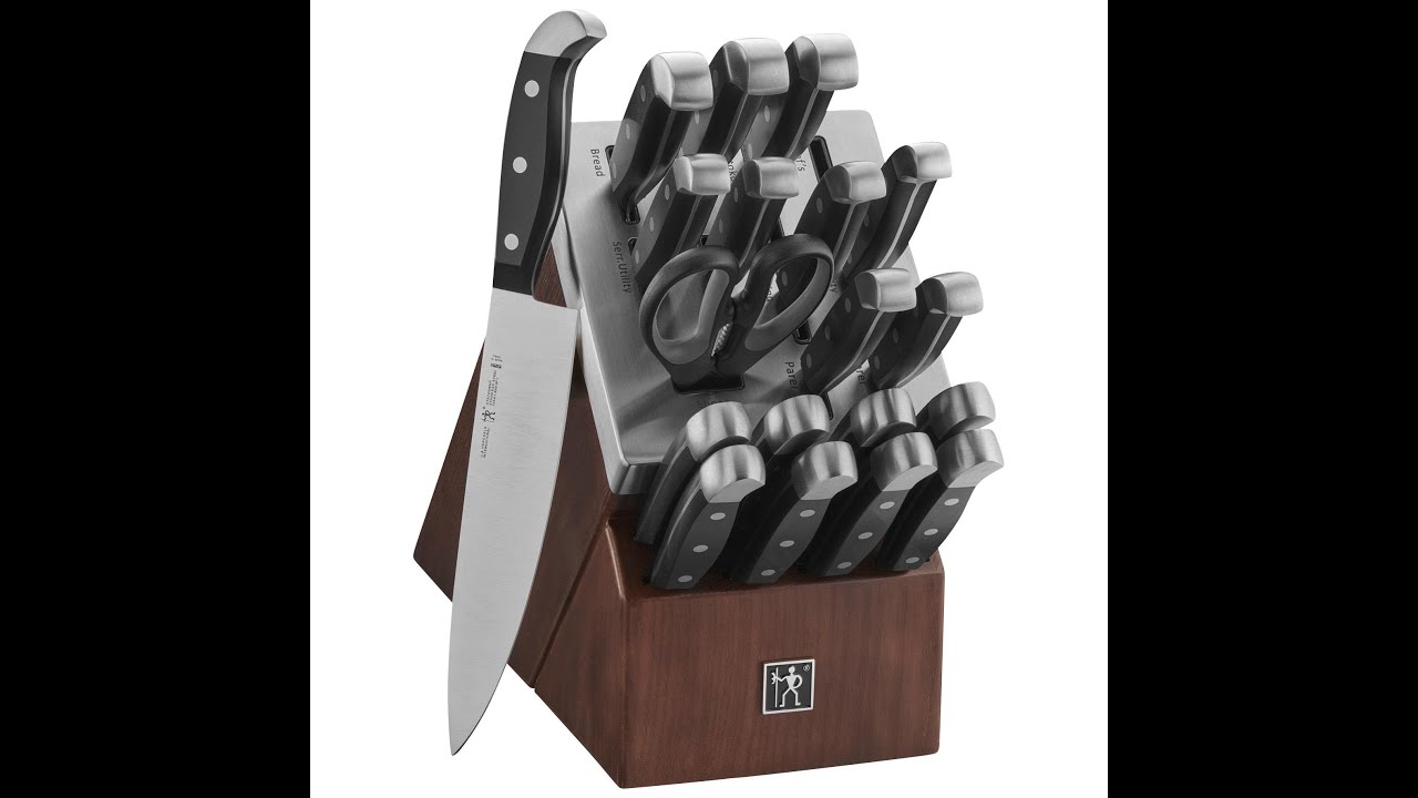 Henckels self-sharpening knife block set unboxing 