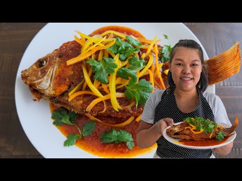 The Best Thai Crispy Fish with Spicy Tamarind Sauce Recipe ♥ ปลาราดพริก ♥ Episode 258