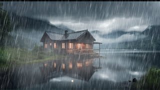 “Rainy Tranquility: Misty Lake Rainfall” | Best rain sounds for sleeping