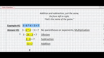 Order of Operations - video
