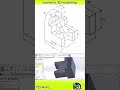 Isometric 3D modeling #short #viral solidwork #autocad #technology