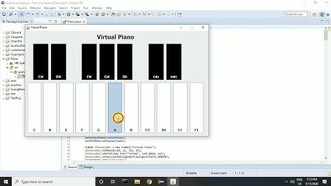Virtual Piano Using Java Swing || Java GUI ||