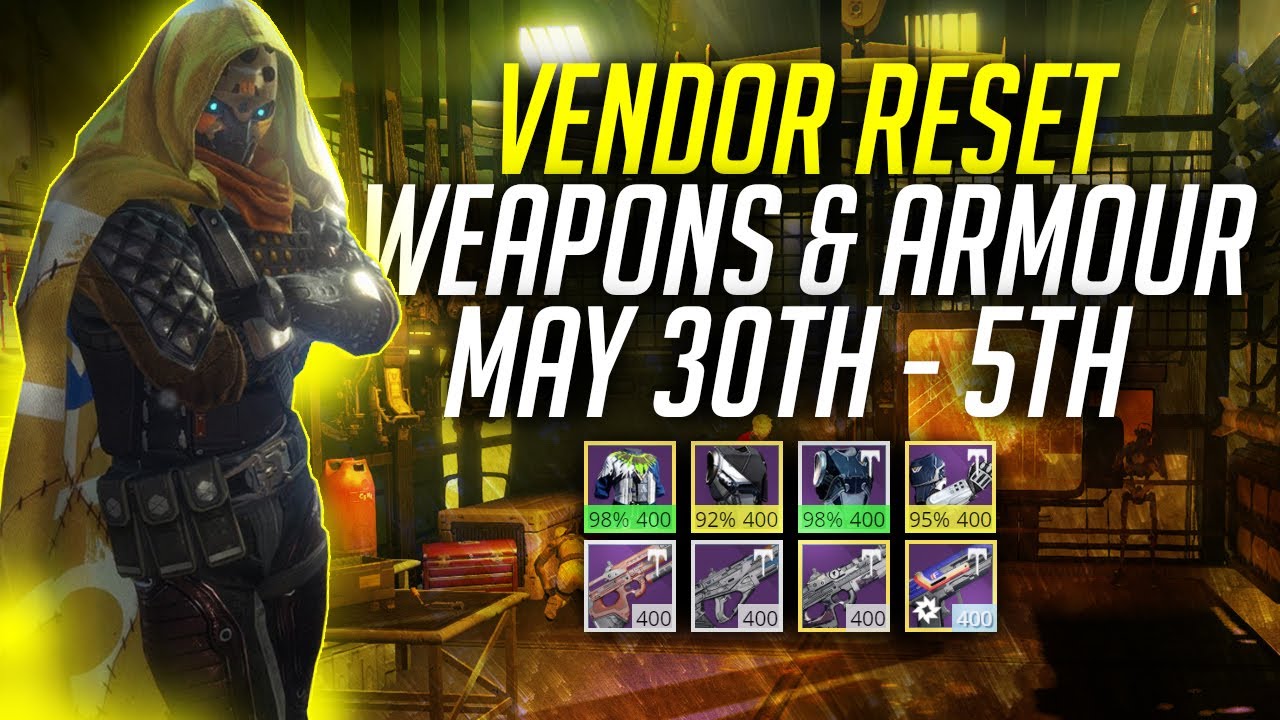 Destiny: Weekly Vendor Reset Weapons & Armour Stat Rolls May 30th - June 5th