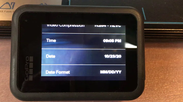 Frozen time and date on GoPro Hero8 camera C333342...