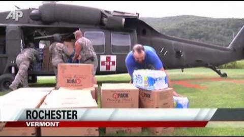 Raw Video:  AP Flies Along on VT Supply Drops