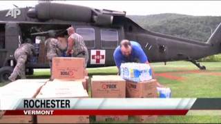 Raw Video:  AP Flies Along on VT Supply Drops