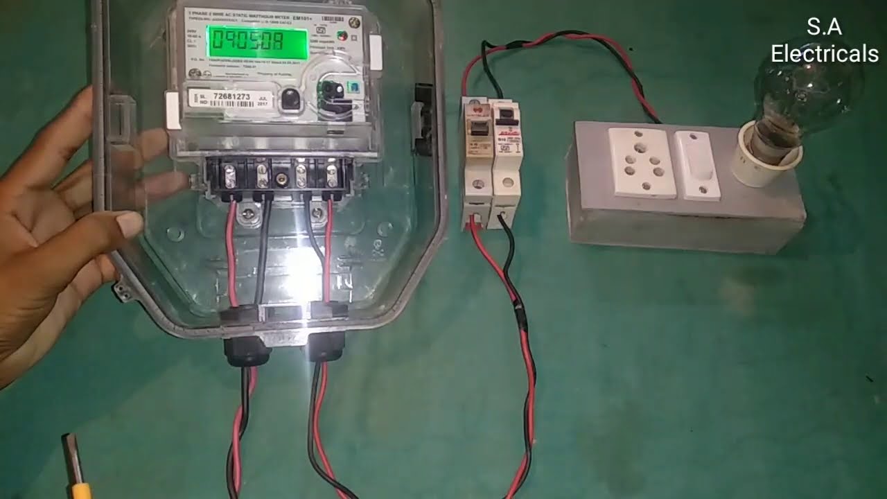 Complete single phase meter wiring to switch board|meter wiring